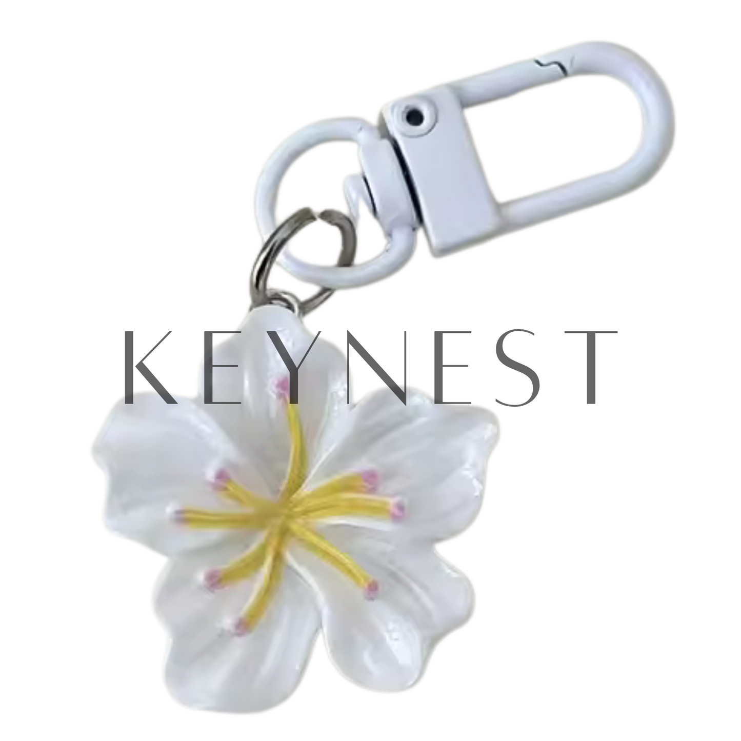 Hibiscus Flower Keychain – 5 tropical colors to see life in color 🌺🌴