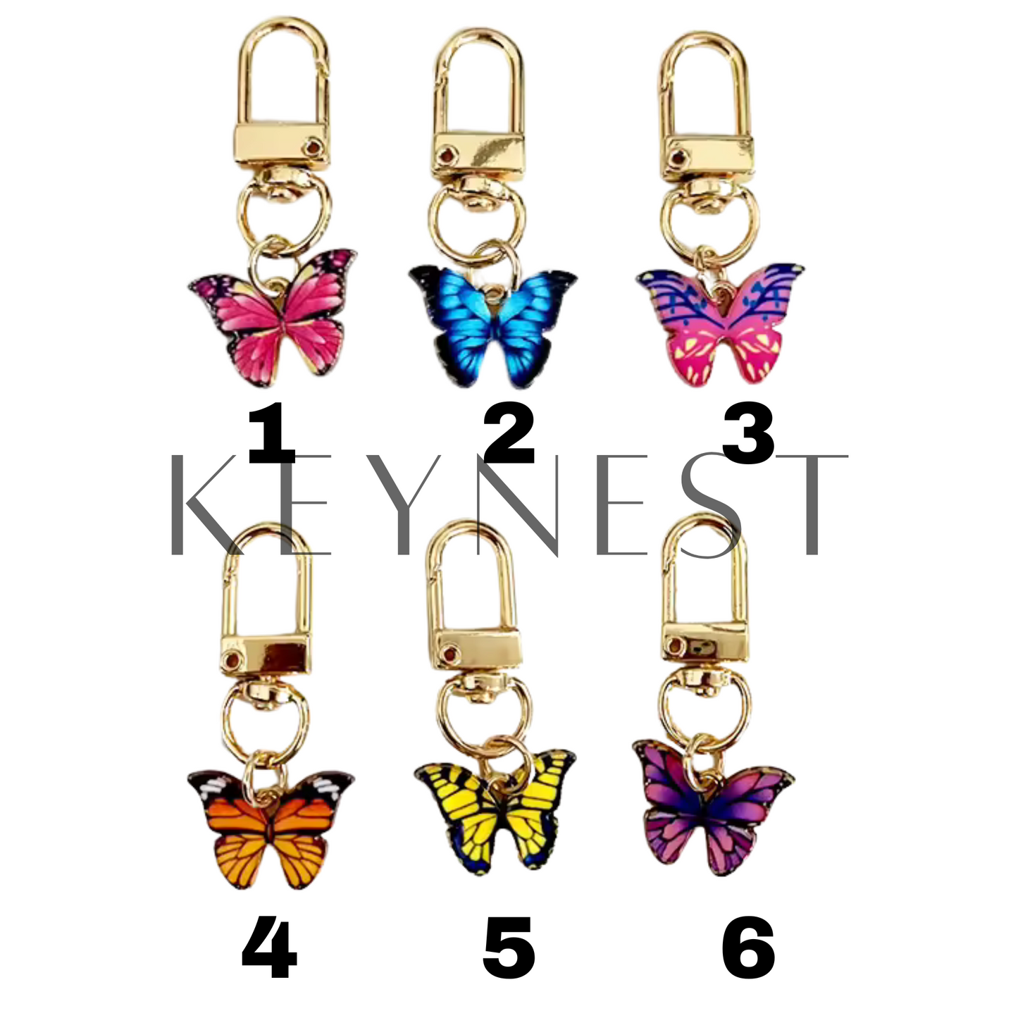 Porte-clé Papillon – 6 coloris pour faire battre des ailes 🦋🌈