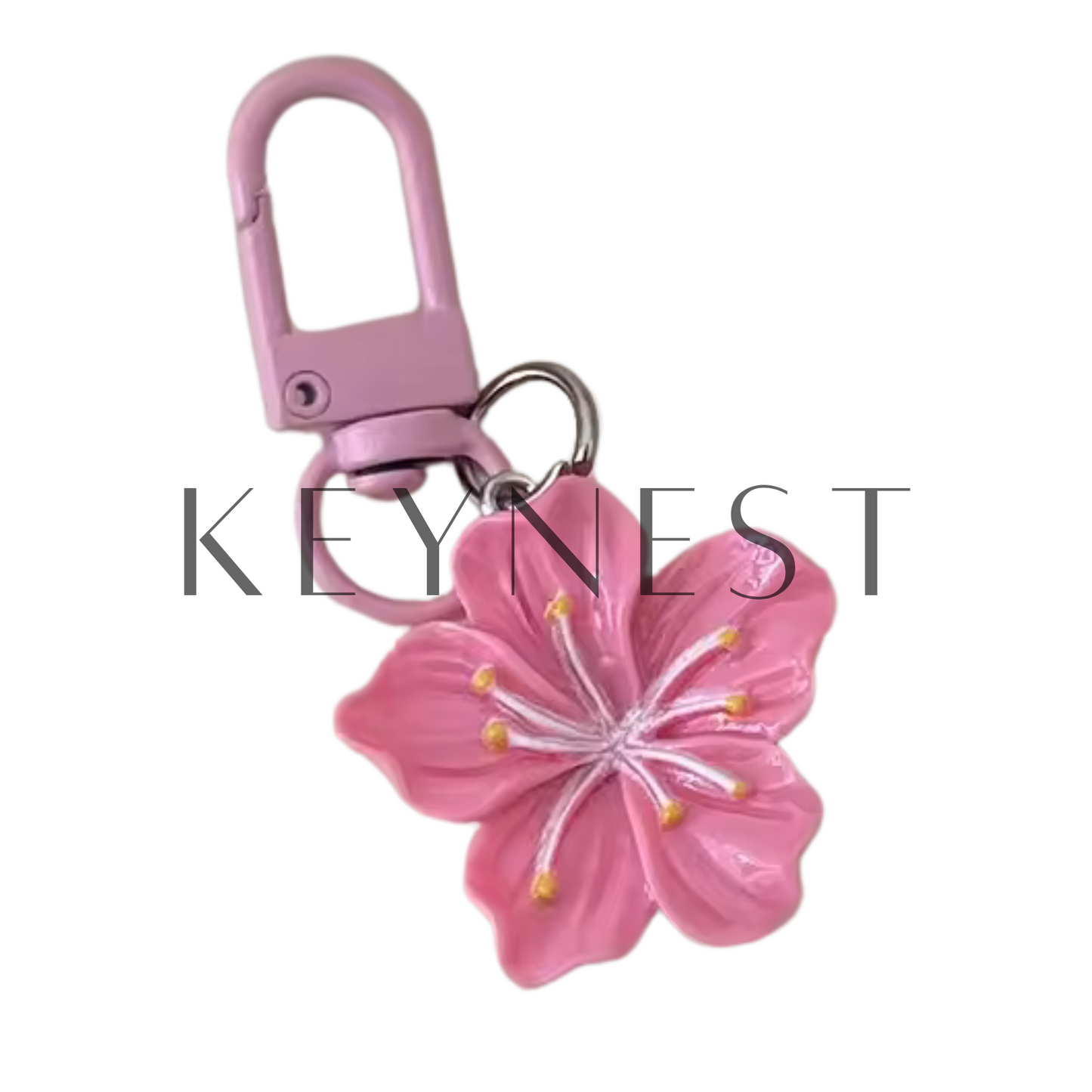 Hibiscus Flower Keychain – 5 tropical colors to see life in color 🌺🌴