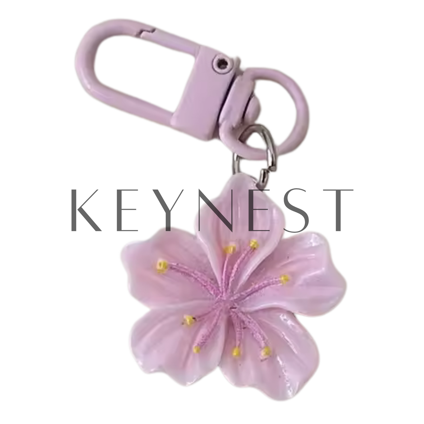 Hibiscus Flower Keychain – 5 tropical colors to see life in color 🌺🌴