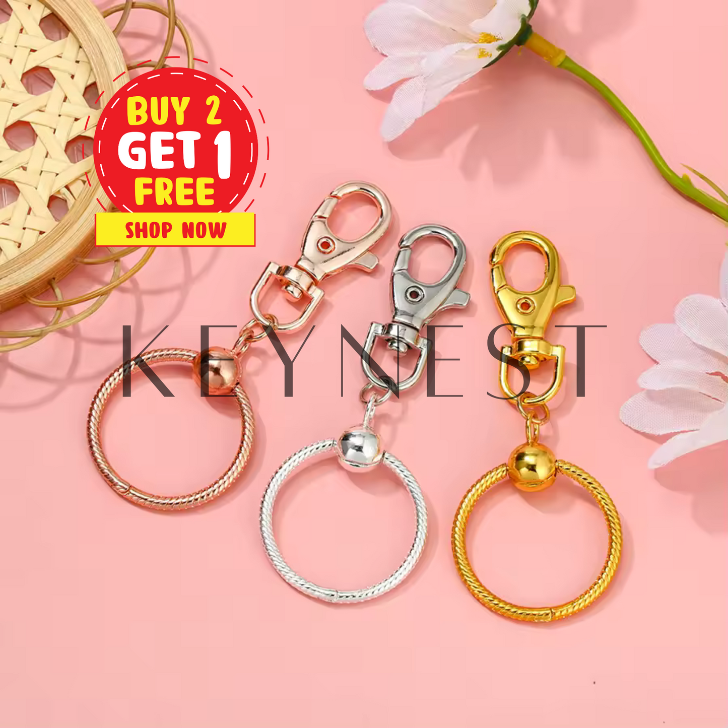 Porte-clé pour Charms – 3 Coloris Élégants au Choix ! 🔑