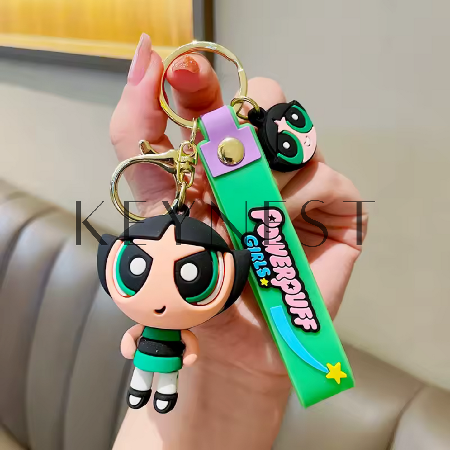 Porte-clé Super Nanas (2 modèles différents) – Pour les fans de puissance (et de style) 💚💙⚡