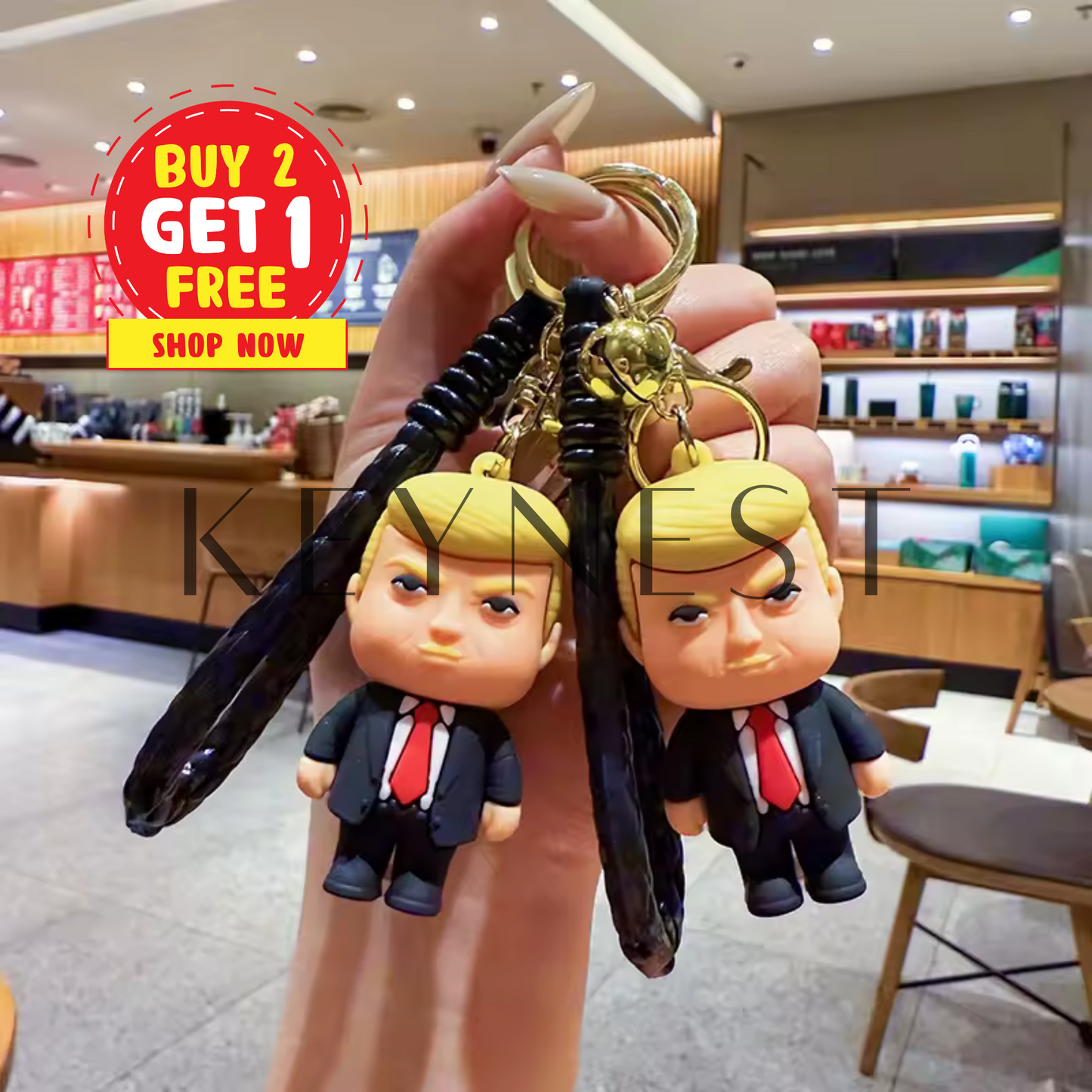 Porte-clé Donald Trump – À l’effigie du président des États-Unis