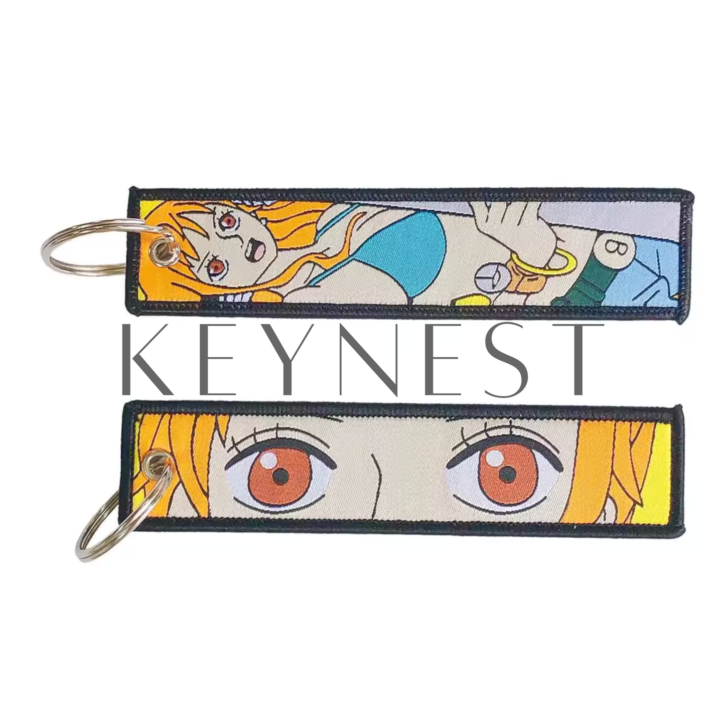 Long porte-clé One Piece – Nami en mode navigatrice 🌊