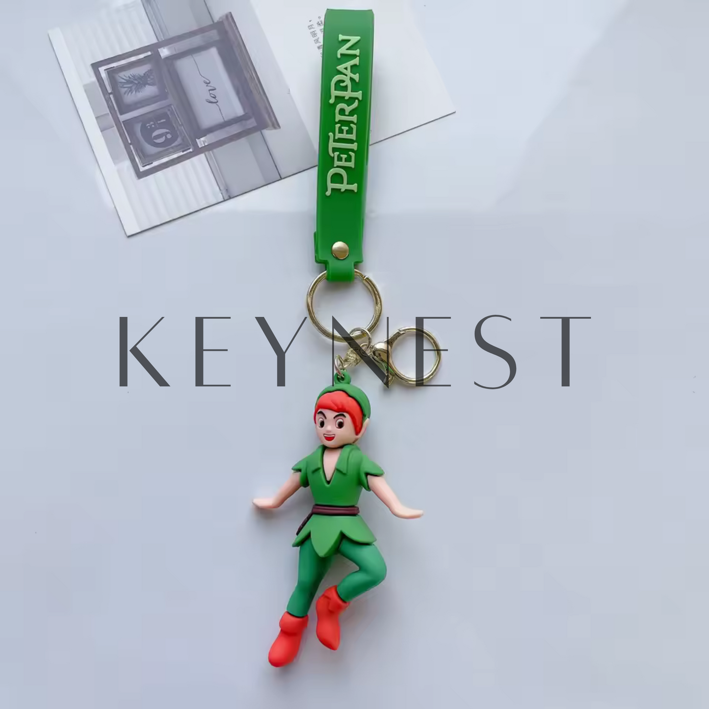 Porte-clé Peter Pan – 3 modèles : Peter, la Fée Clochette et le Capitaine Crochet 🧚♀️