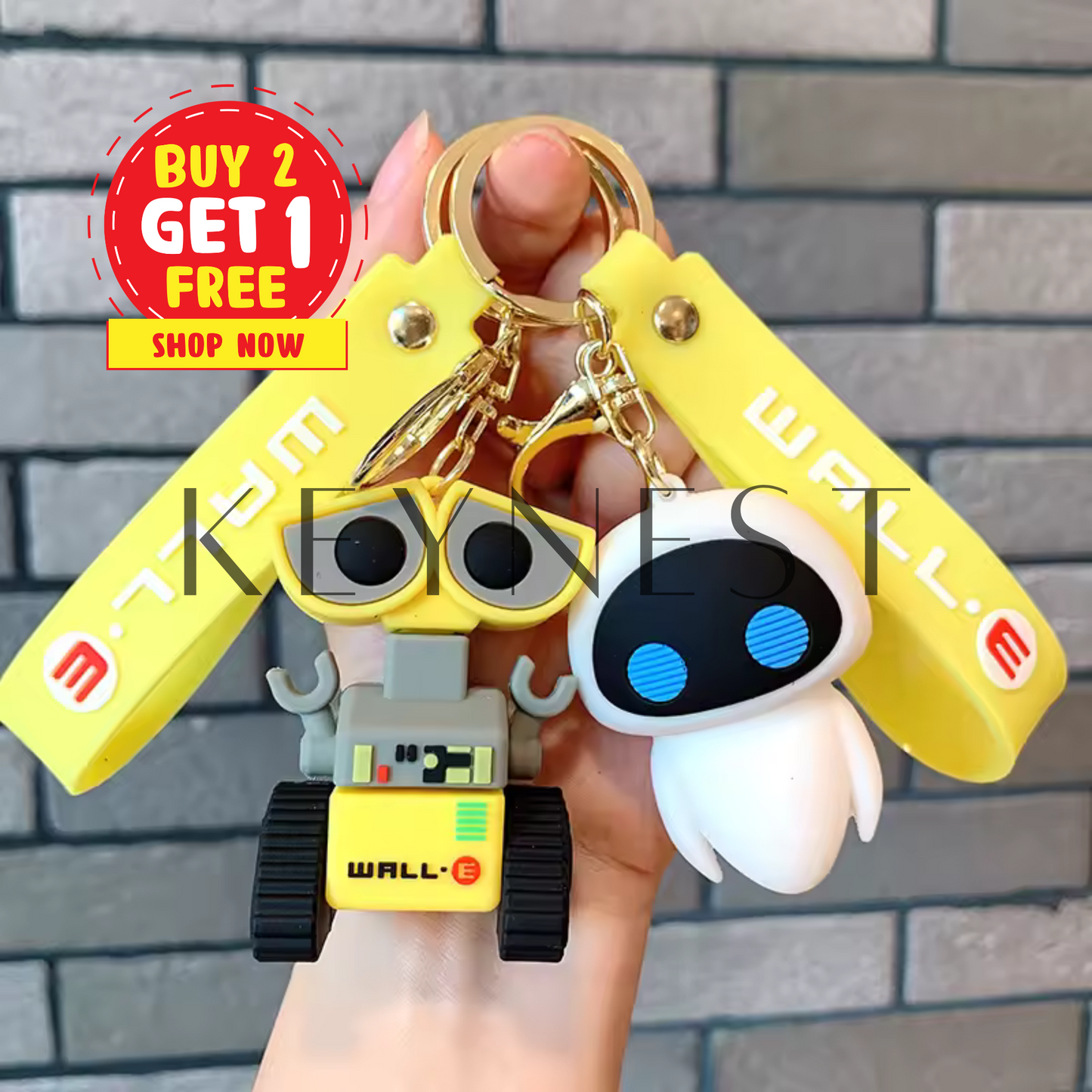 Porte-clé WALL-E – 2 modèles : WALL-E & EVE 🤖