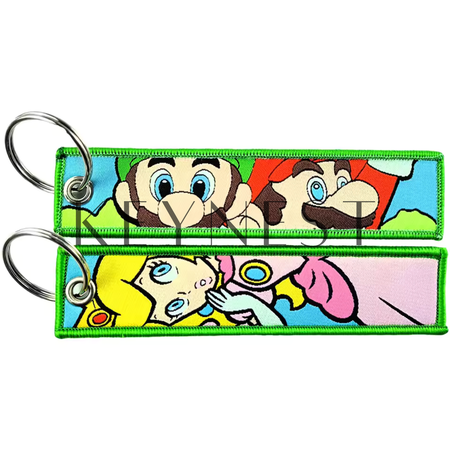 Long porte-clé Mario – Mario, Luigi et Princesse Peach en mode trio légendaire 🍄👑💚