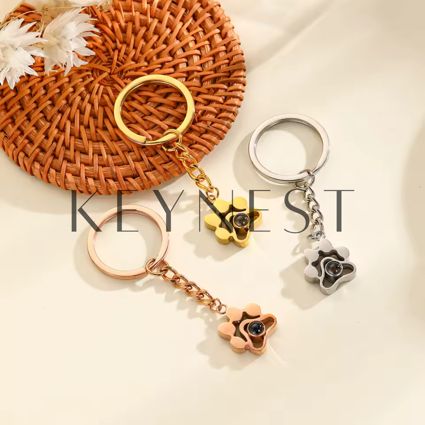 Porte-clés de Projection de Photo personnalisé pour Animaux (3 coloris disponibles) 🐾