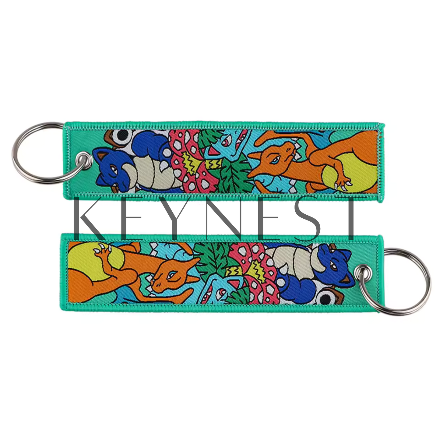 Long porte-clé Pokémon – Dracaufeu, Florizarre et Tortank en mode légendaire 🔥🌿💦