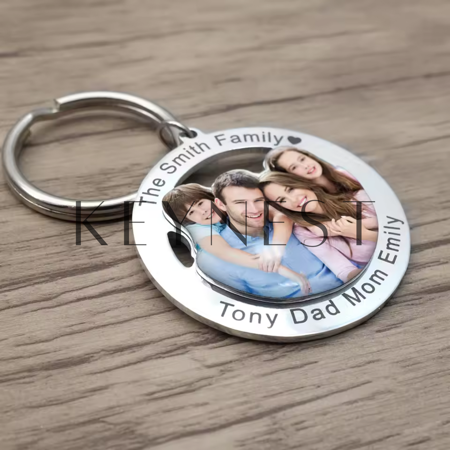 Porte-clé personnalisé avec photo et texte (2 coloris disponibles) 📷
