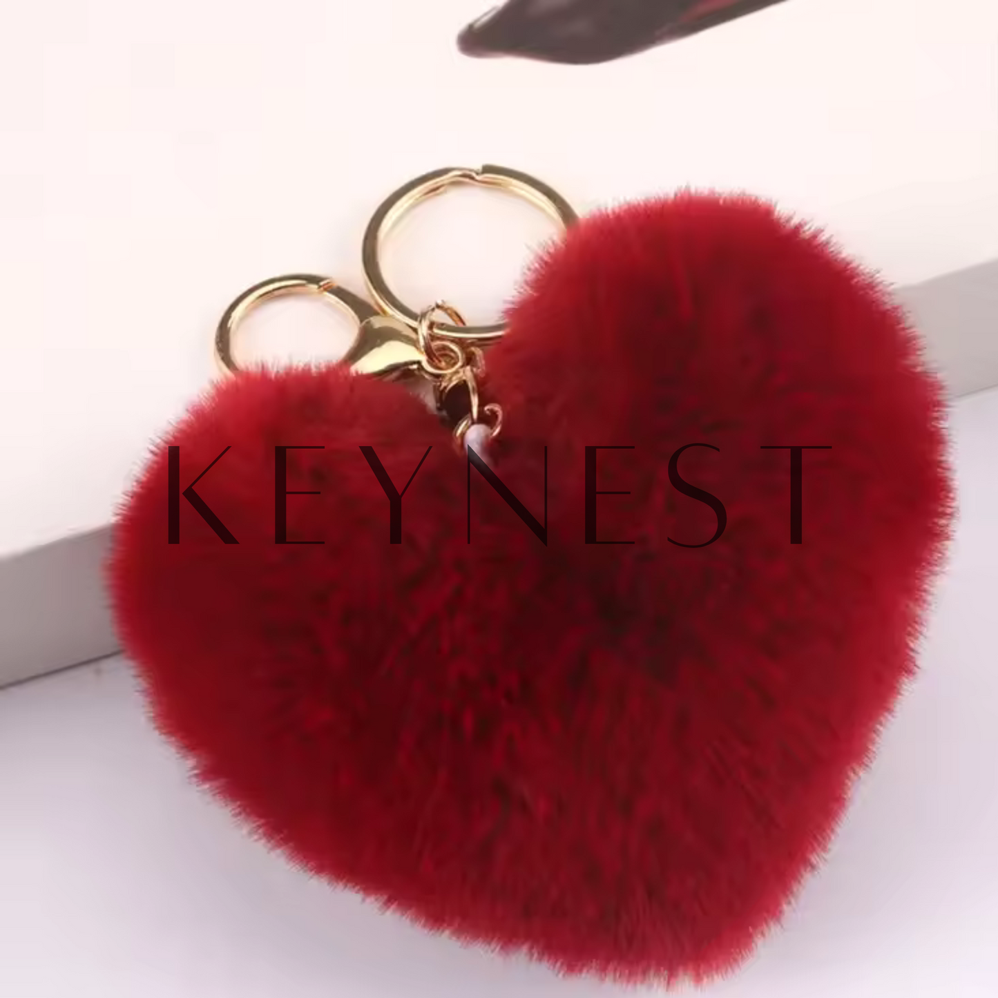 Porte-clé Pompon Cœur – 18 coloris tout doux à collectionner 💕🎀