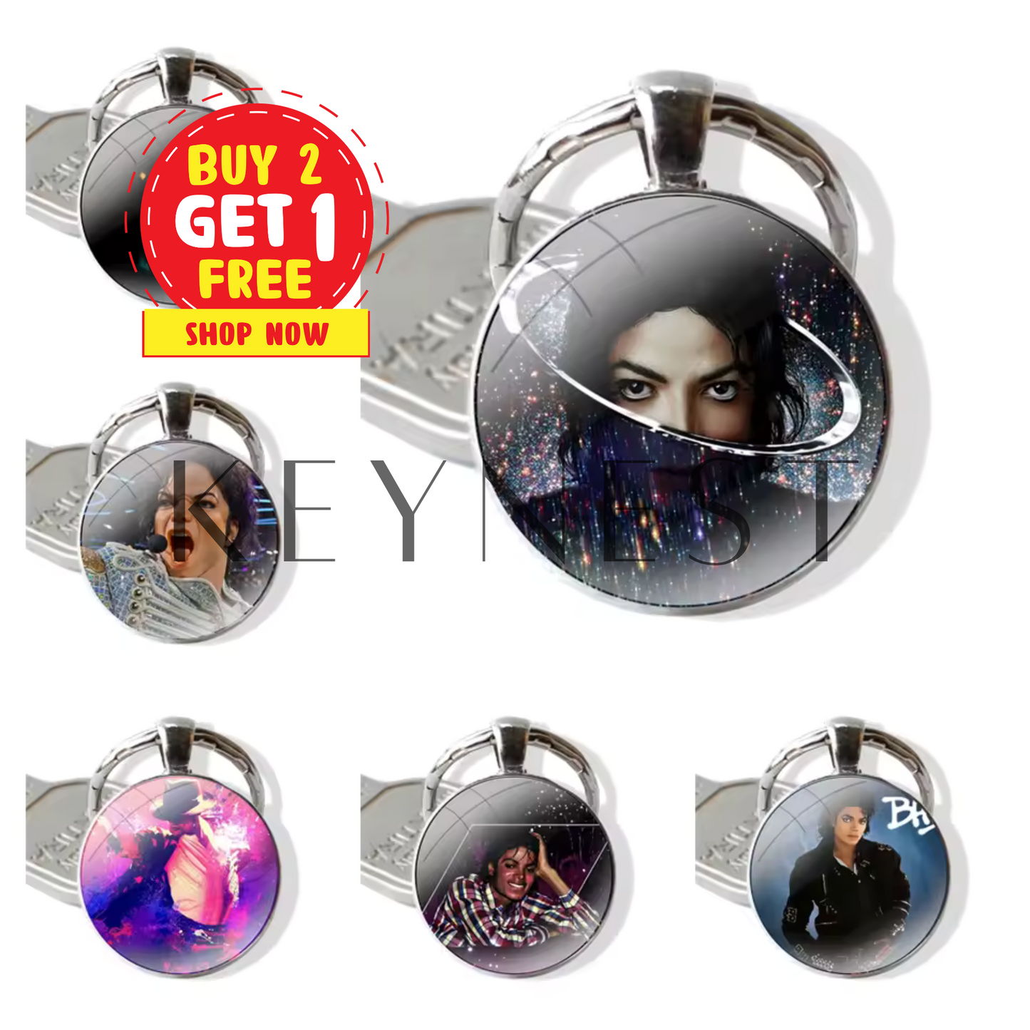 Michael Jackson Keychains โ 9 Models for Fans of the King of Pop ๐ถ๐บ