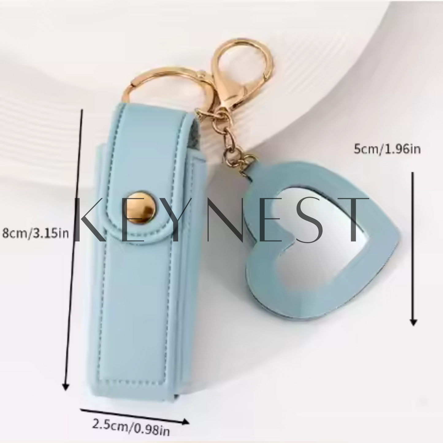 Pochette à Rouge à Lèvres avec Miroir Cœur – 8 modèles disponibles