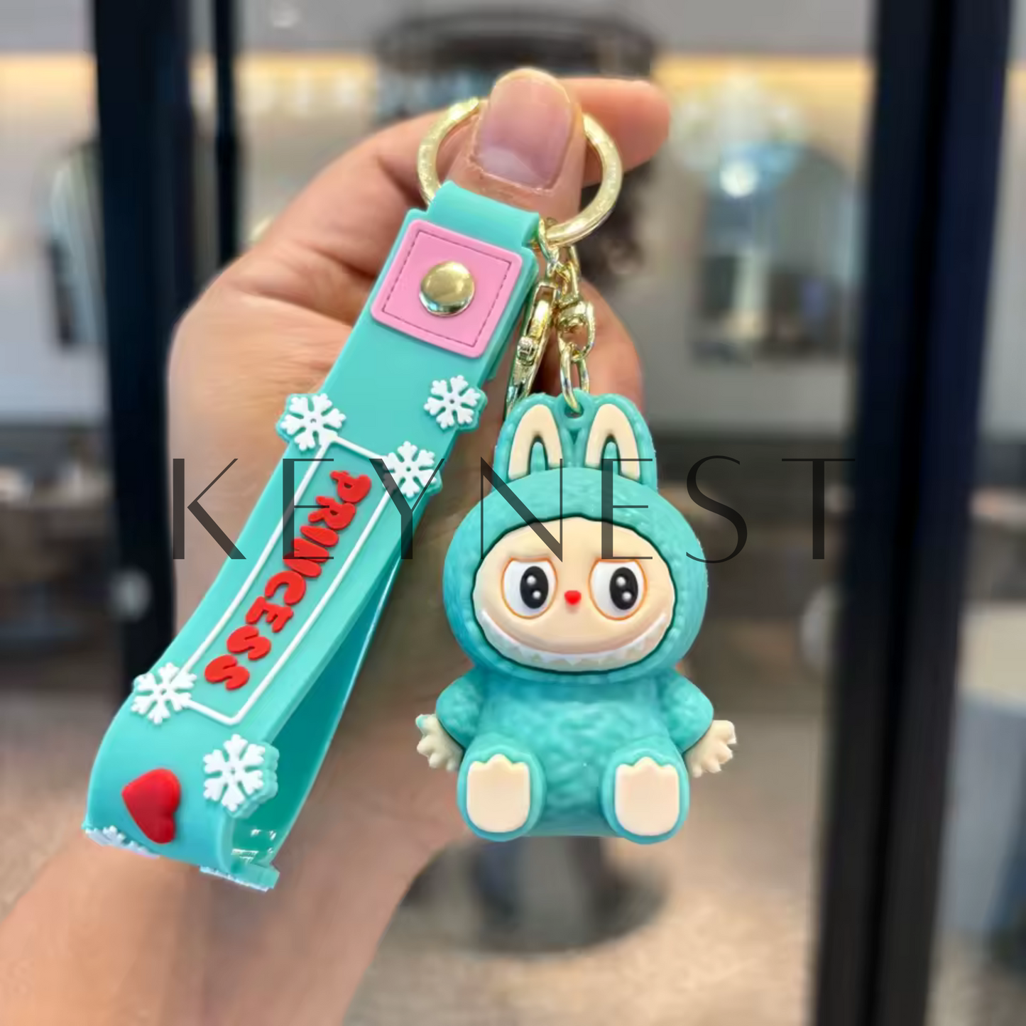 Labubu Keychain – Light Blue or Pink