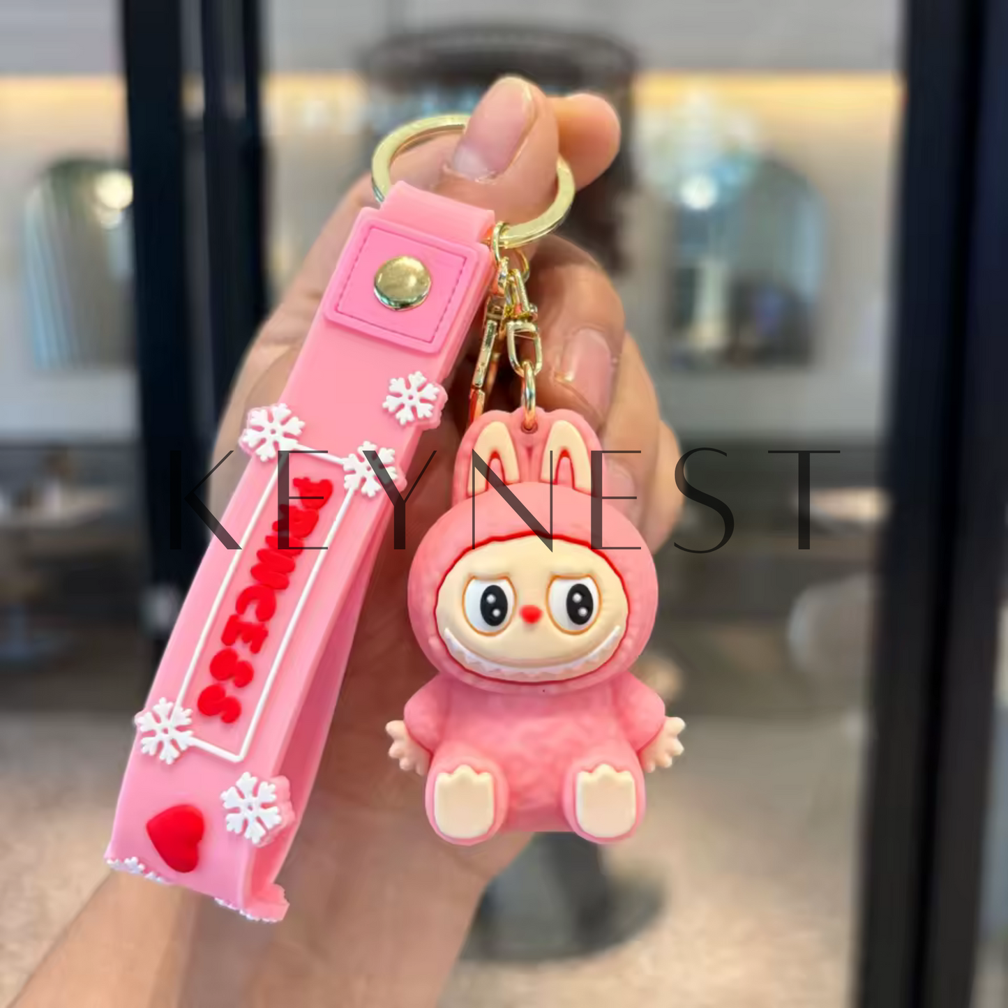 Labubu Keychain – Light Blue or Pink