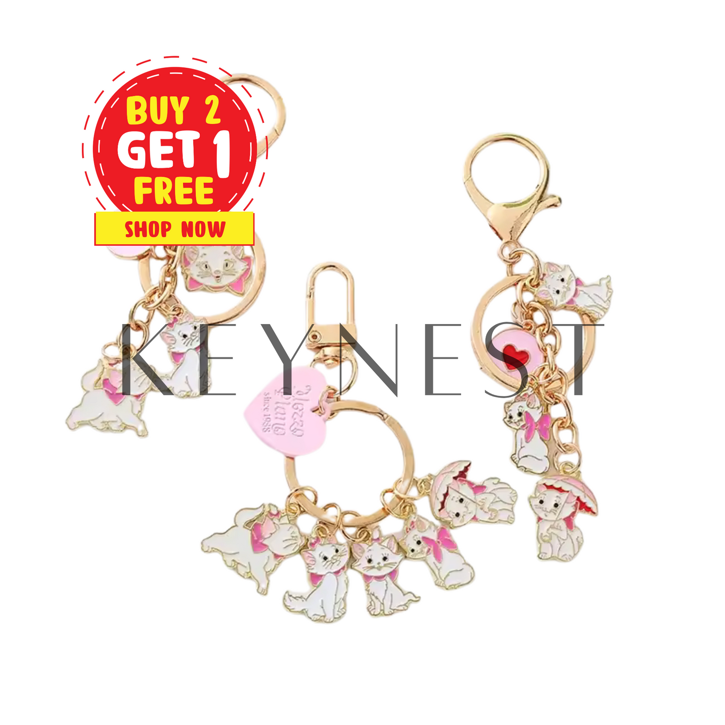 Porte-clés Marie – 3 Modèles Adorables des Aristochats ! 🎀