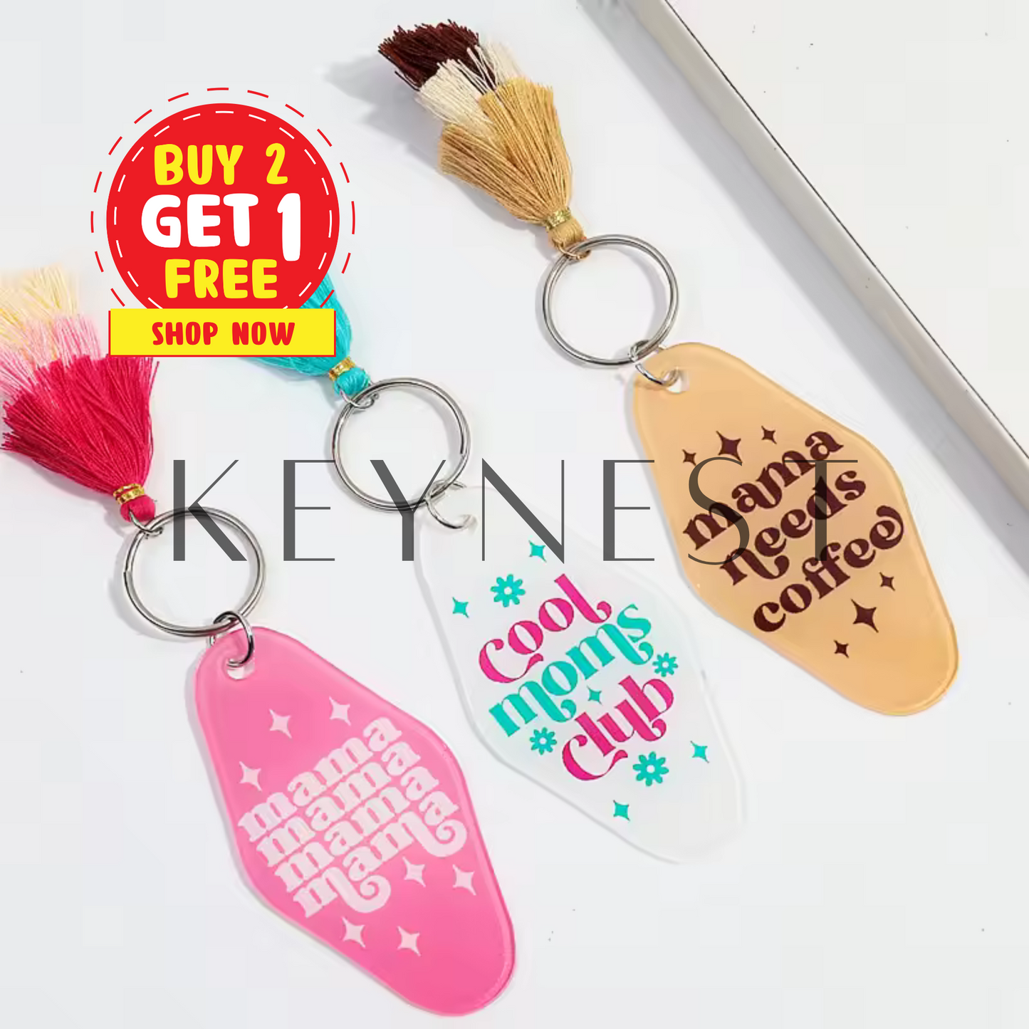 Mama Keychain – 3 models for stylish moms ☕💖