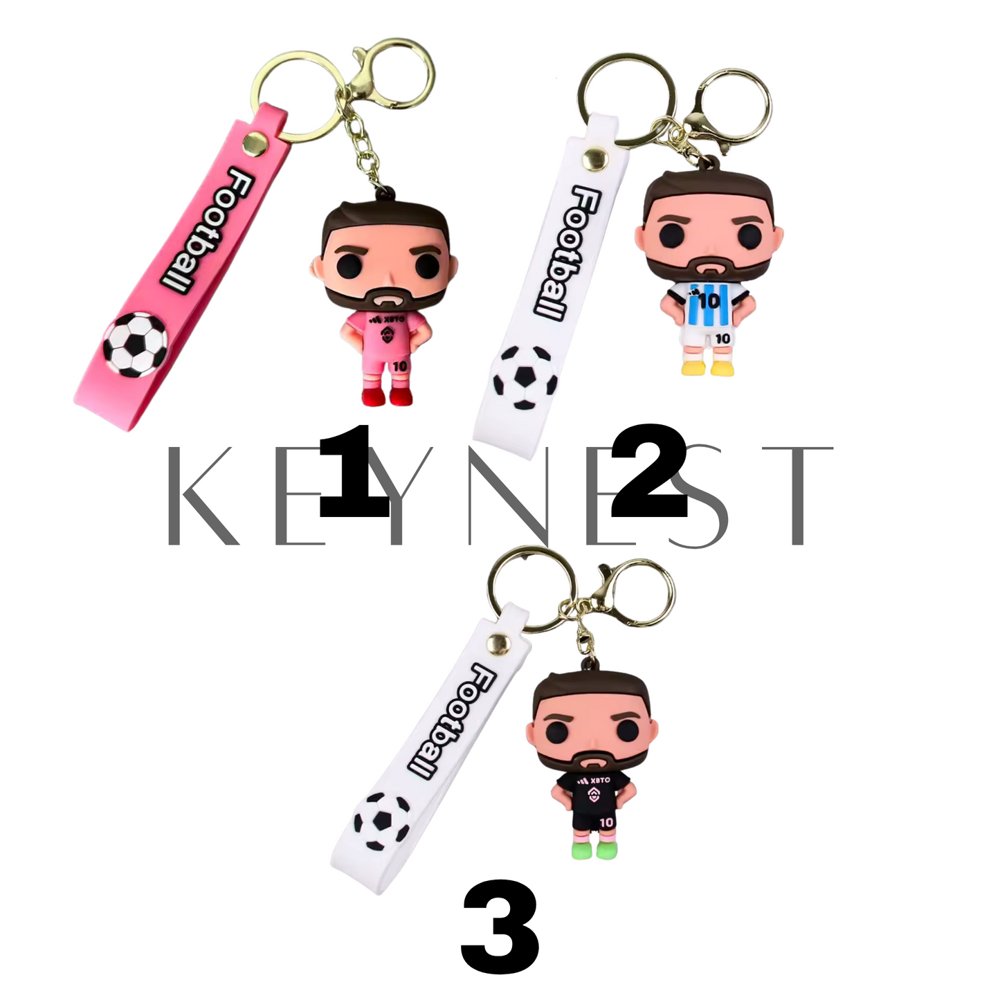 Porte-clé Joueur de Foot – 3 Modèles
