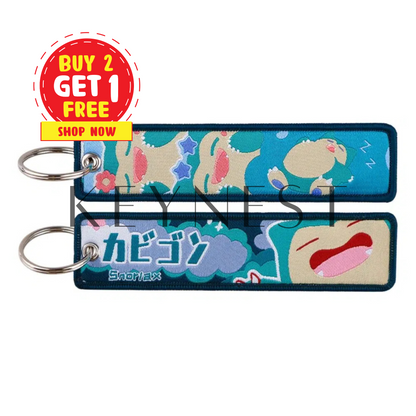 Long Porte-Clé Pokémon Ronflex – L’accessoire cool et décontracté 💤
