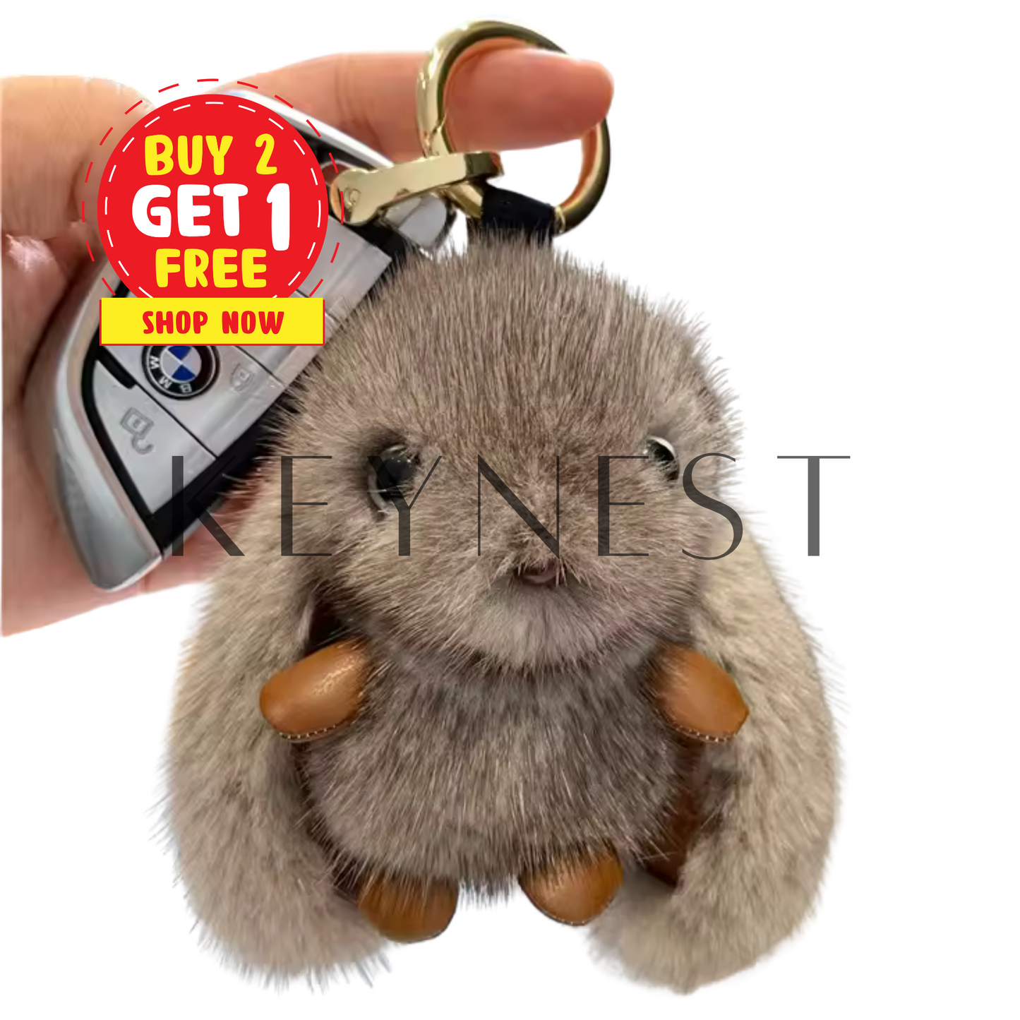 Porte-clé Lapin Marron – Chaleur et douceur au bout des doigts 🐰