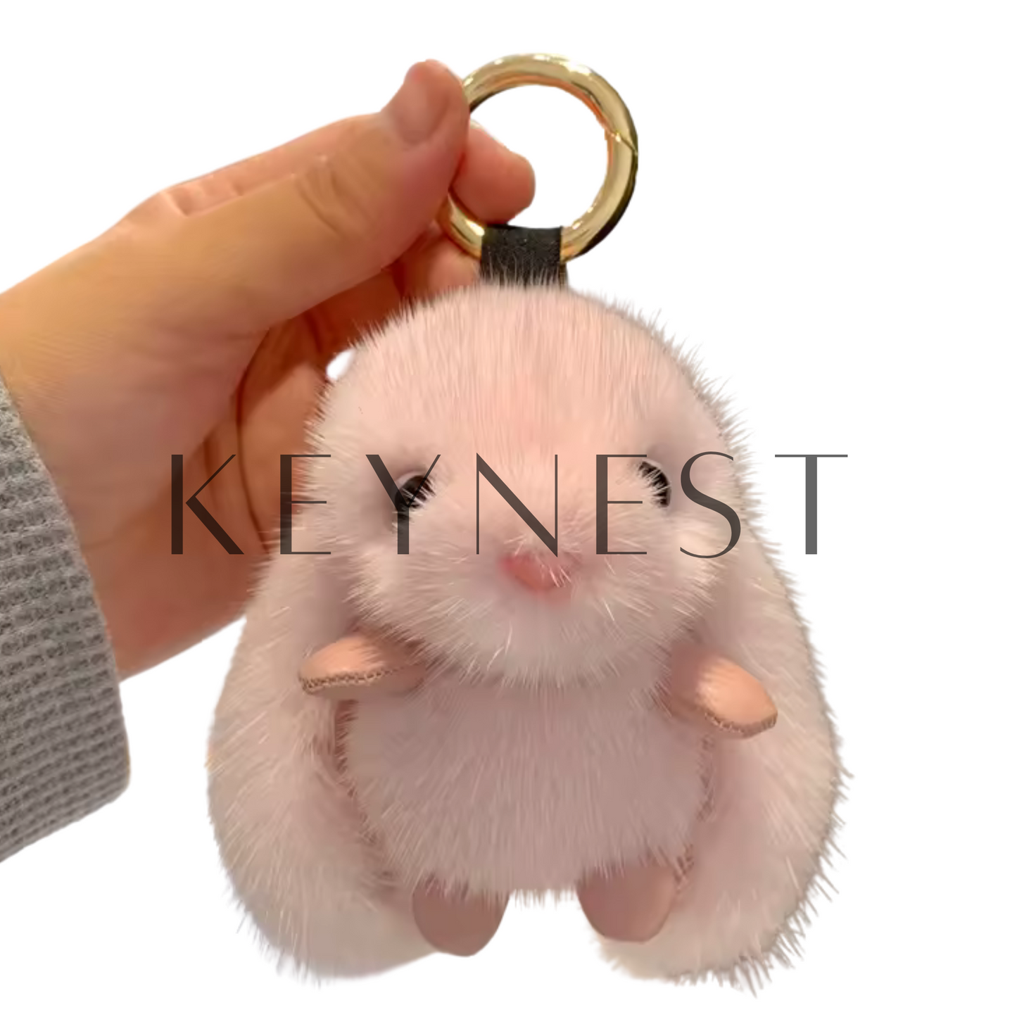 Porte-clé Lapin Rose – Douceur & mignonnerie à emporter 🐰🌸