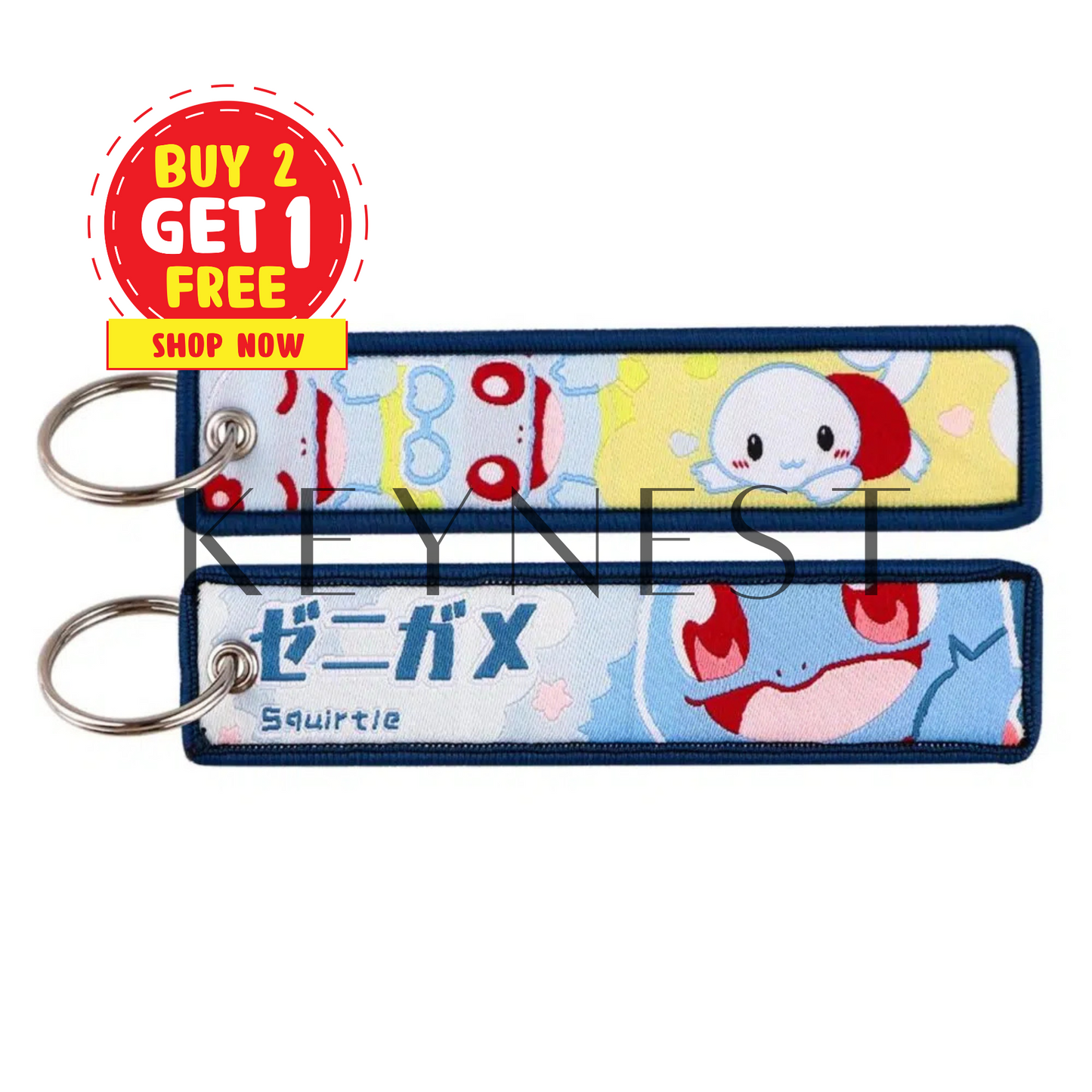 Long Porte-Clé Pokémon Carapuce – L’accessoire frais et mignon 🐢💧