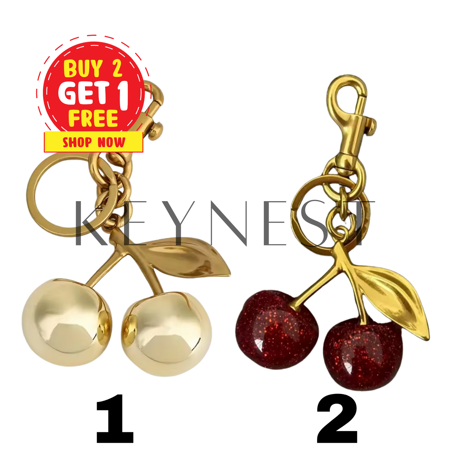Porte-clé Cerise – 7 modèles fruités 🍒✨