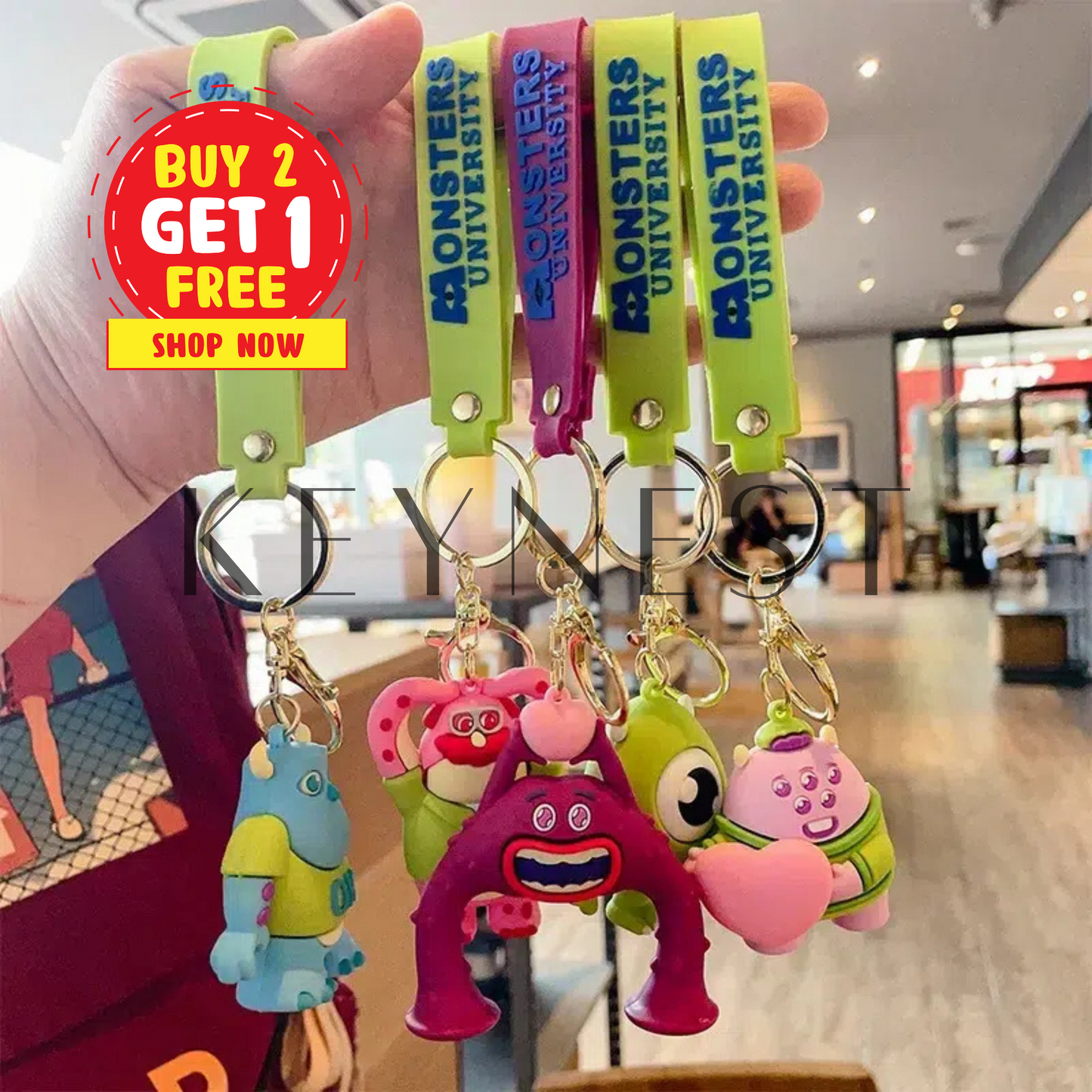 Monsters Inc. Keychain – Jacques, Harley, Henry and Rick 👹