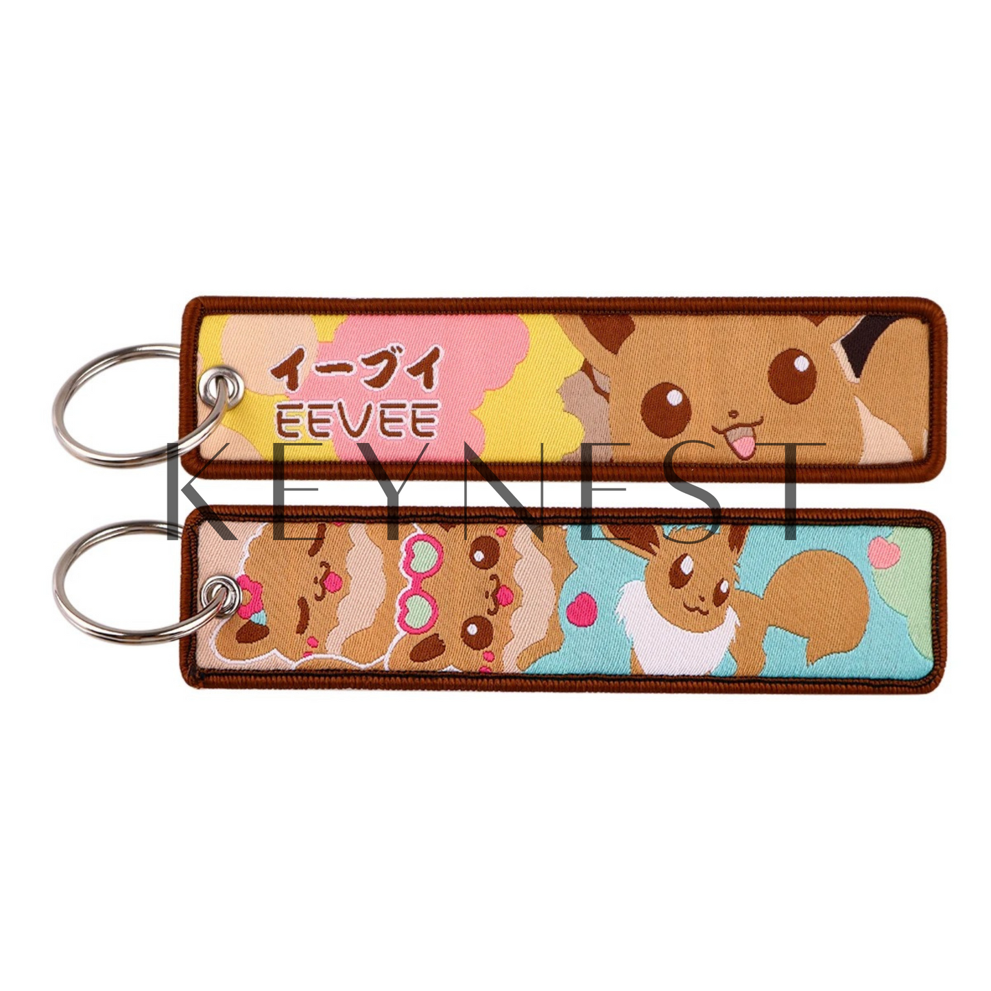 Long Porte-Clé Pokémon Évoli – L’accessoire mignon qui s’adapte à ton style 🧡