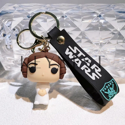Porte-Clé Star Wars – Leia Organa et Maître Yoda (2 modèles différents) 🌟🦉