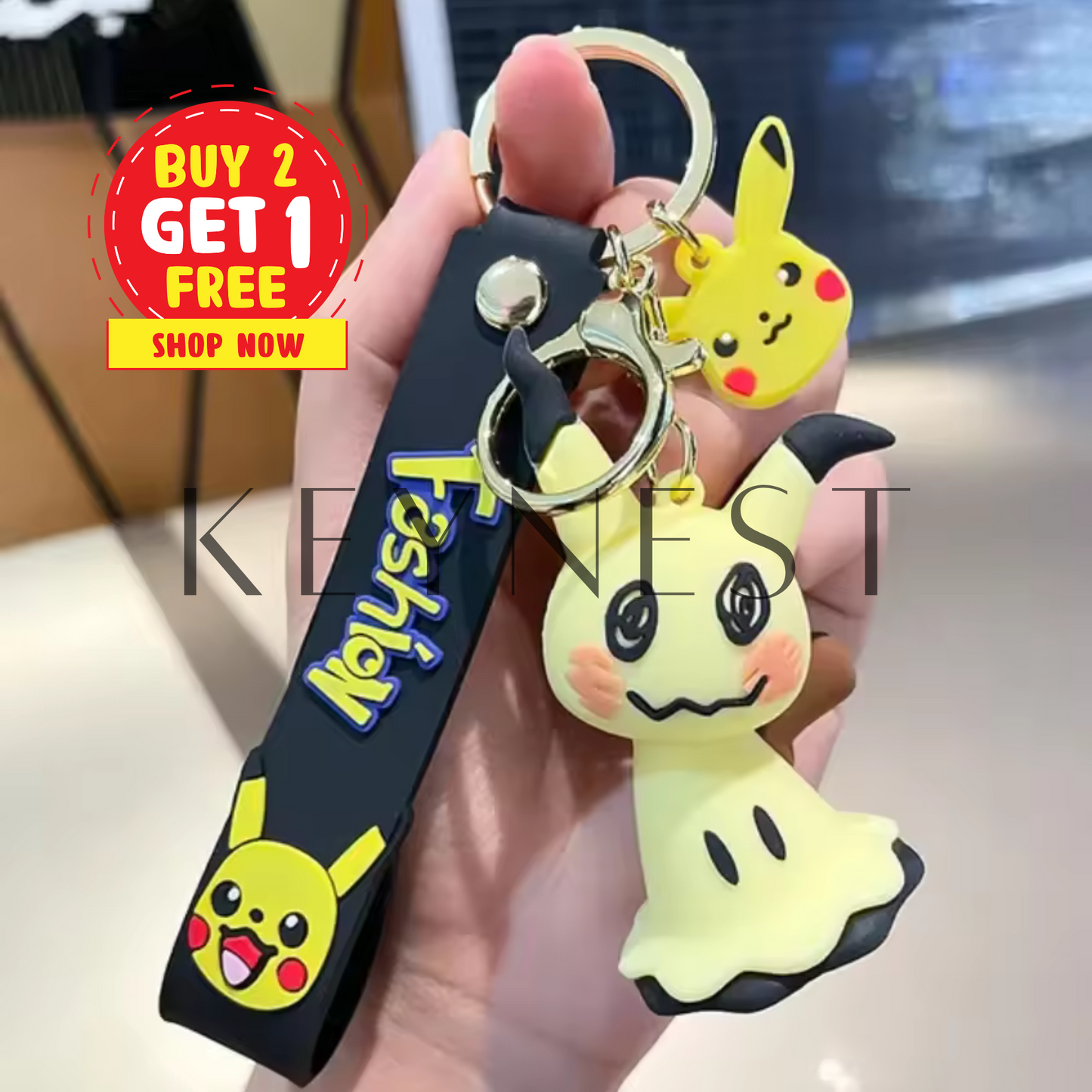 Porte-clé Pokémon Mimikyu – L’adorable fantôme à emporter partout 🔮