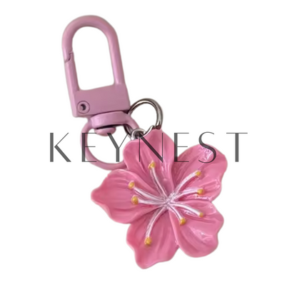 Hibiscus Flower Keychain – 5 tropical colors to see life in color 🌺🌴