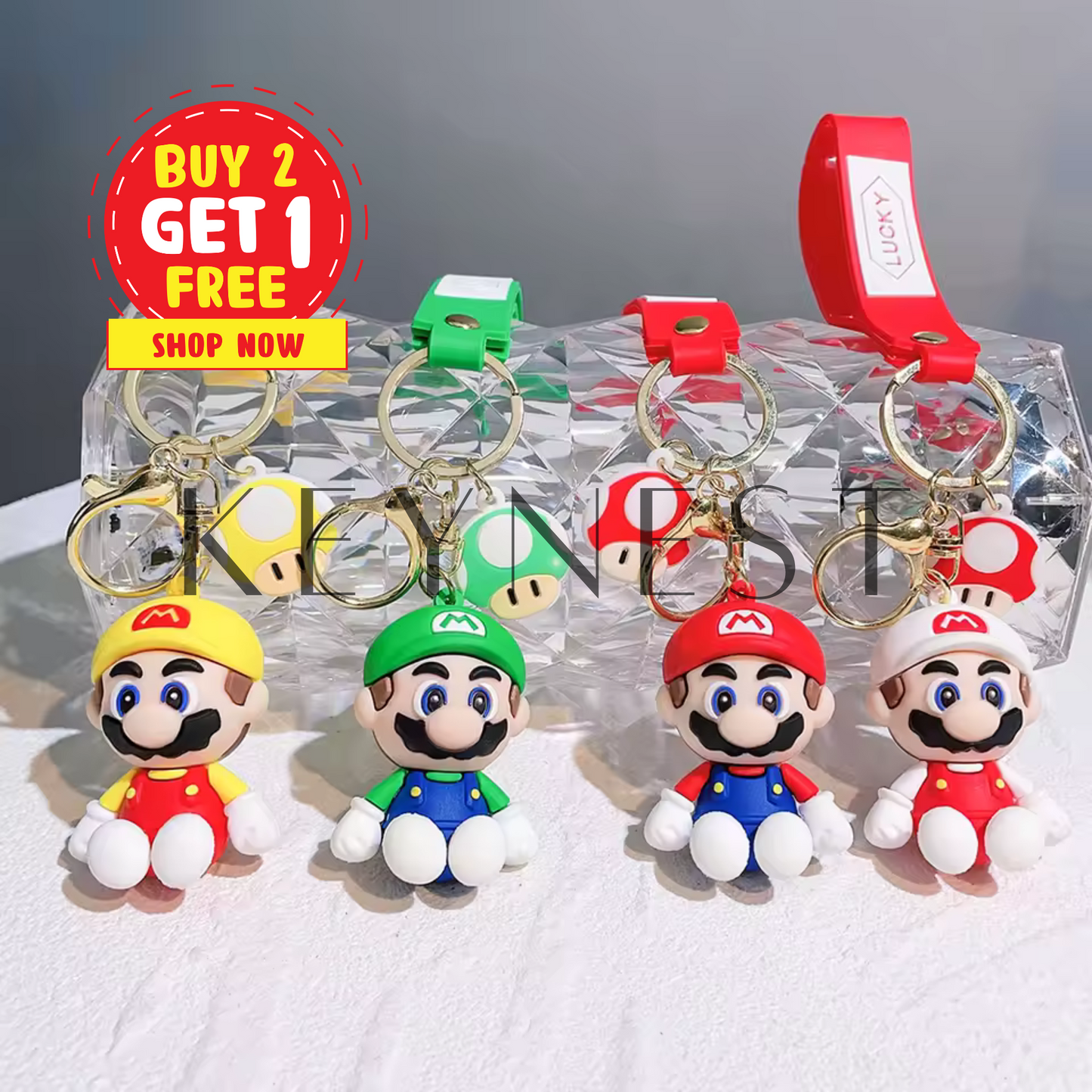 Porte-clé Bébé Mario – 4 modèles colorés trop mignons 👶🎮