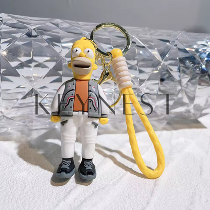 Porte-clé Les Simpson – 4 modèles : Homer, Marge, Bart et Lisa 🍩