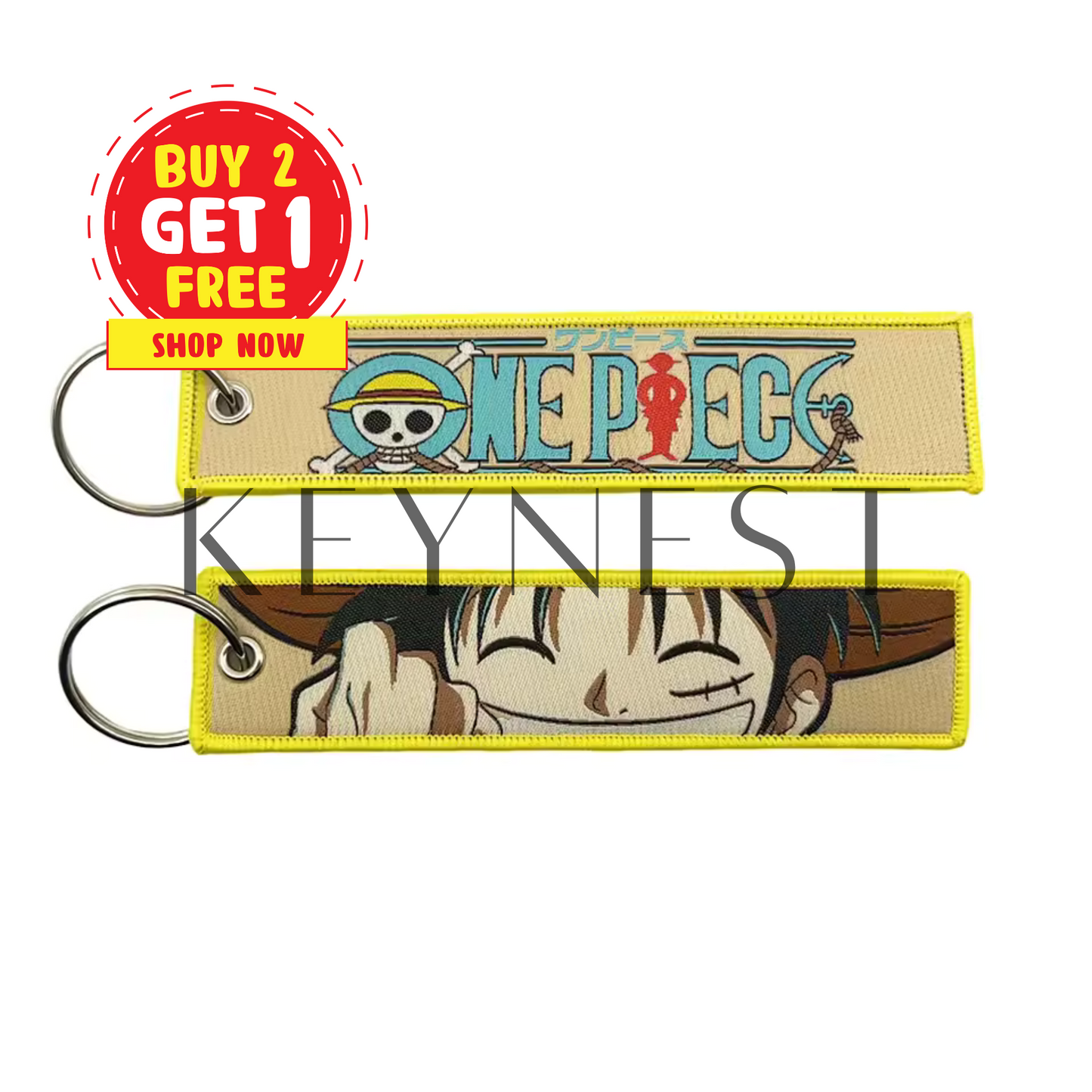Long porte-clé One Piece – Monkey D. Luffy en mode aventure 🌍