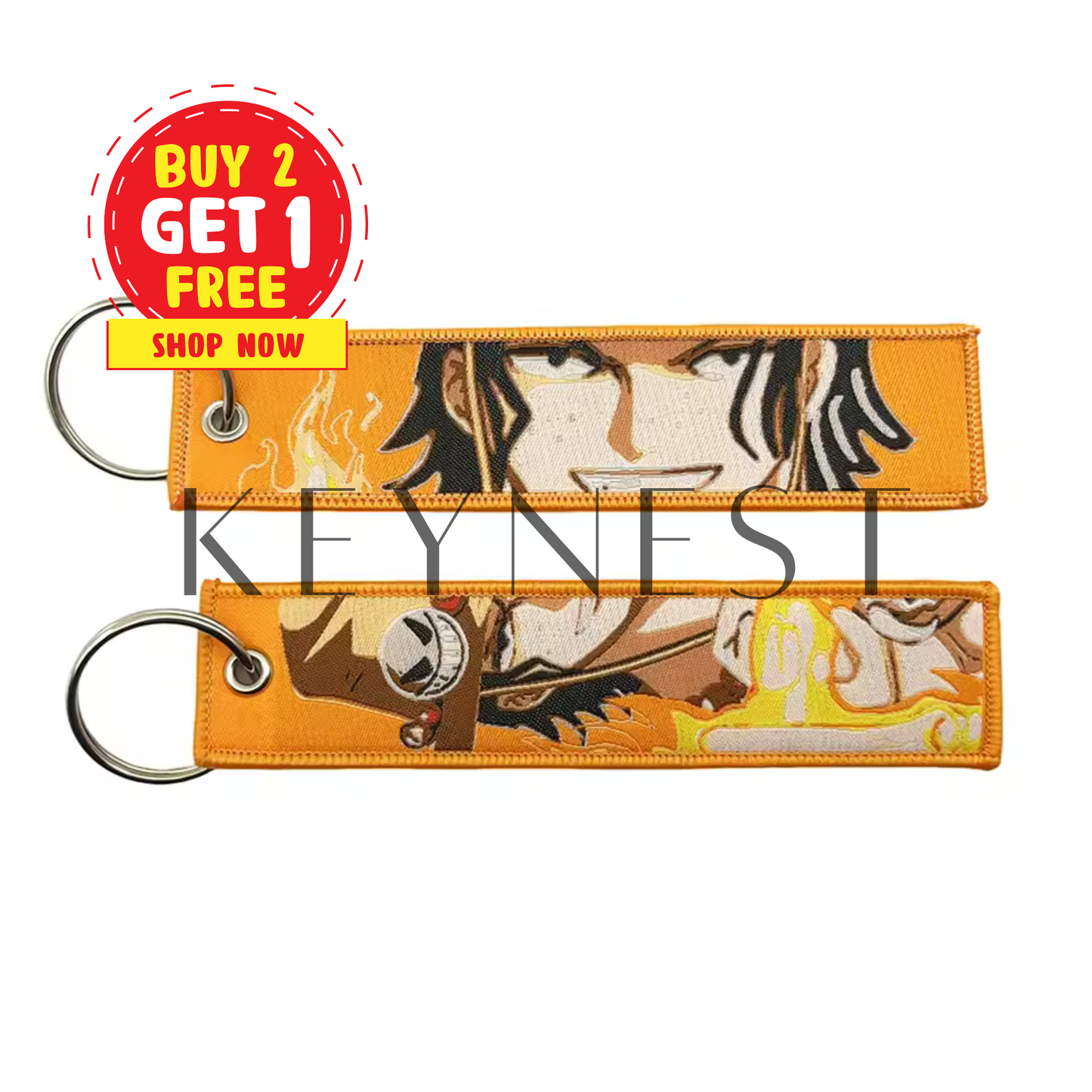 Long porte-clé One Piece – Portgas D. Ace en mode feu 🔥