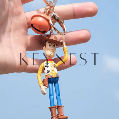 Porte-clé Toy Story – 2 modèles : Buzz l’Éclair & Woody avec clochette 🚀🤠