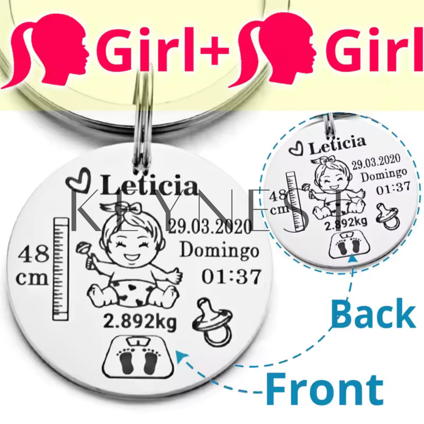 Porte-clé avec votre bébé (5 modèles disponibles) 👶🗝️