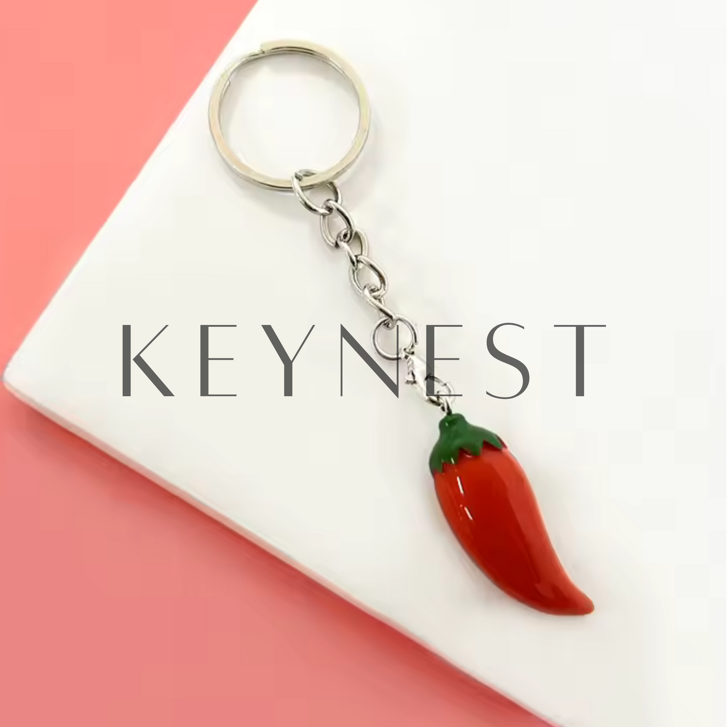 Porte-clé Piment – Rouge, Vert ou Jaune 🌶️