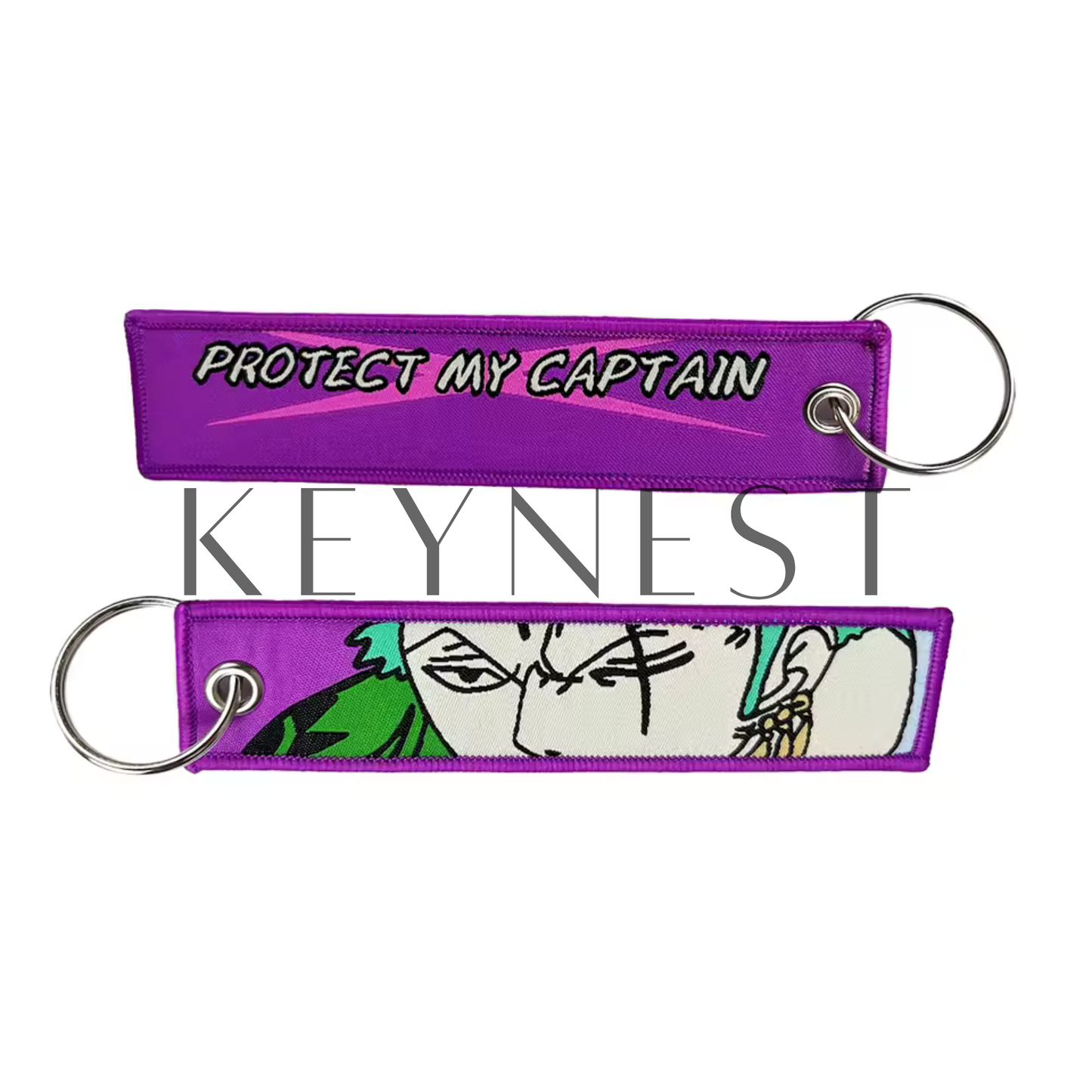 Long porte-clé One Piece – Roronoa Zoro "Protect My Captain" en mode loyauté absolue 🛡️