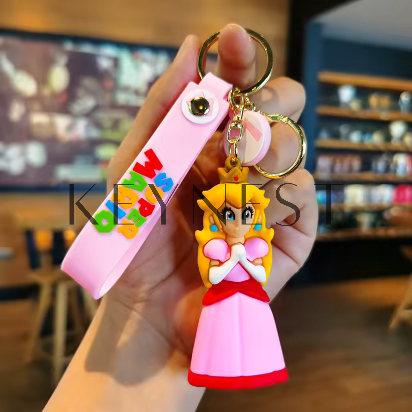 Porte-clé Princesse Peach et Yoshi – 2 modèles tout droit sortis du Royaume Champignon 👑🦖