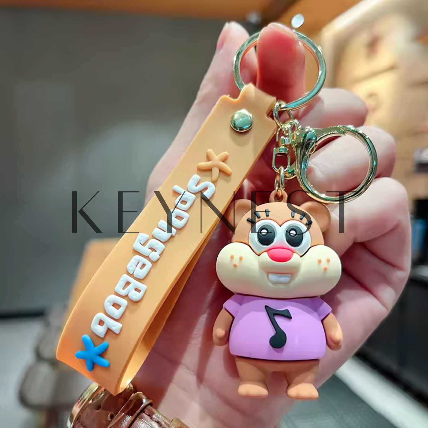 Porte-clé Gary et Sandy Bébé – 2 modèles disponibles pour les fans de Bikini Bottom 🐌🐿️