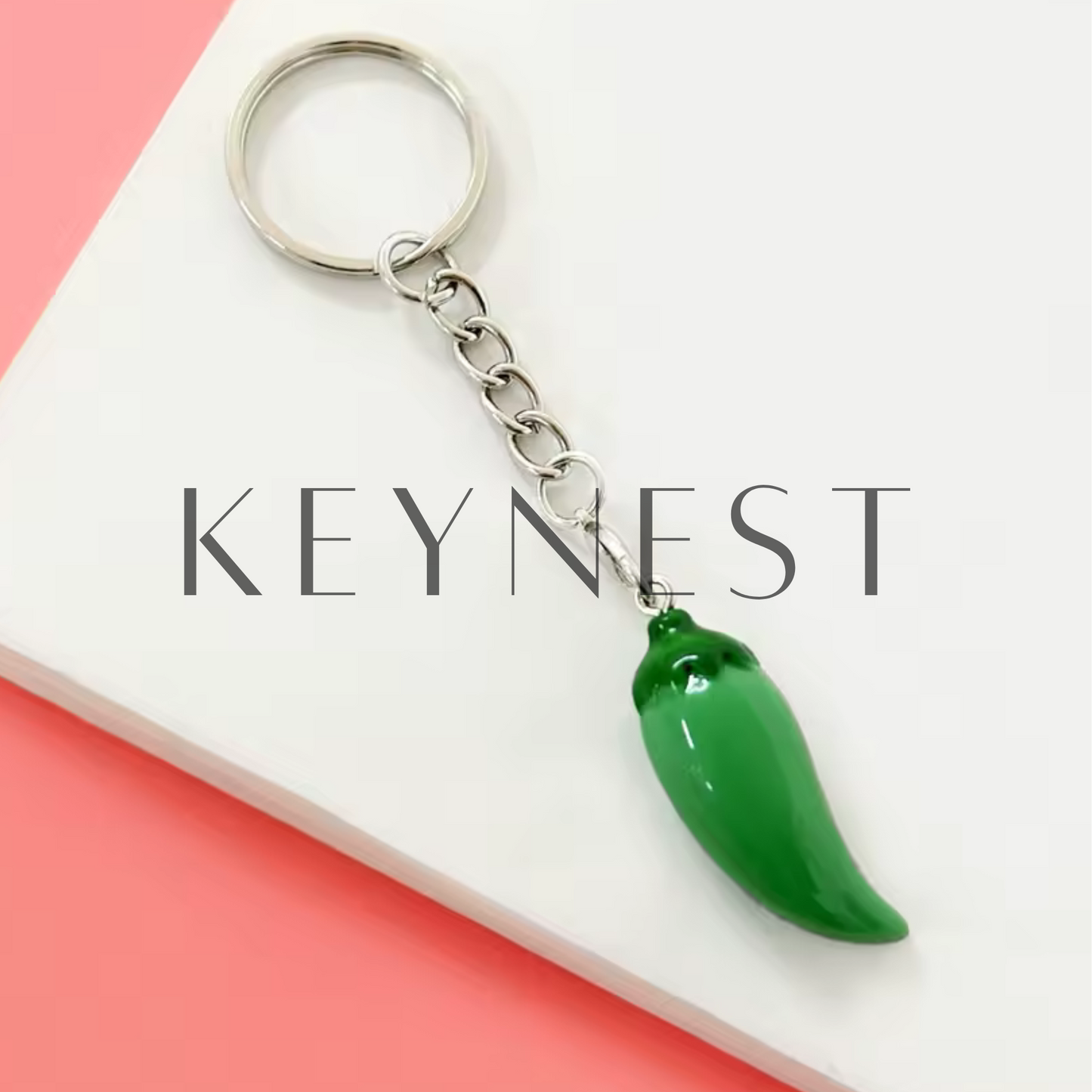 Porte-clé Piment – Rouge, Vert ou Jaune 🌶️