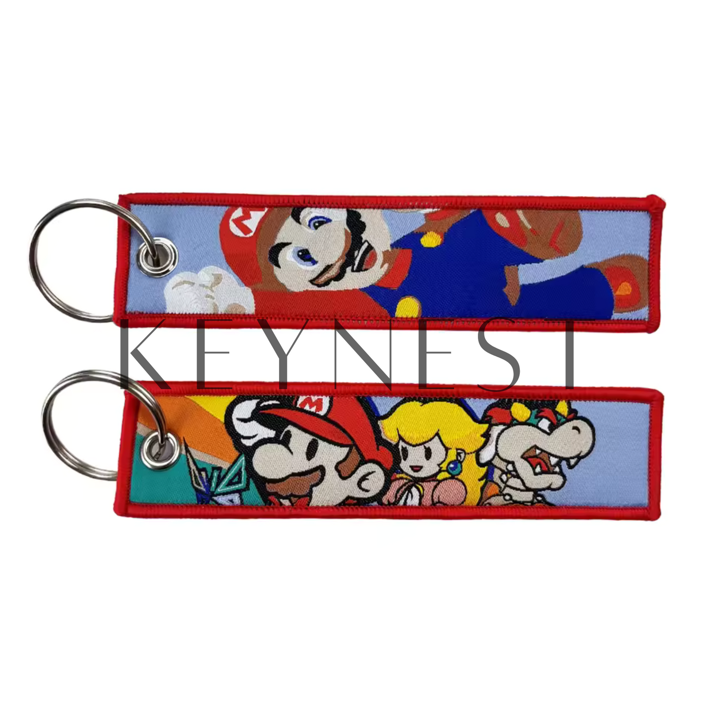 Long porte-clé Mario – Mario, Bowser et Princesse Peach en mode trio iconique 🍄👑🔥