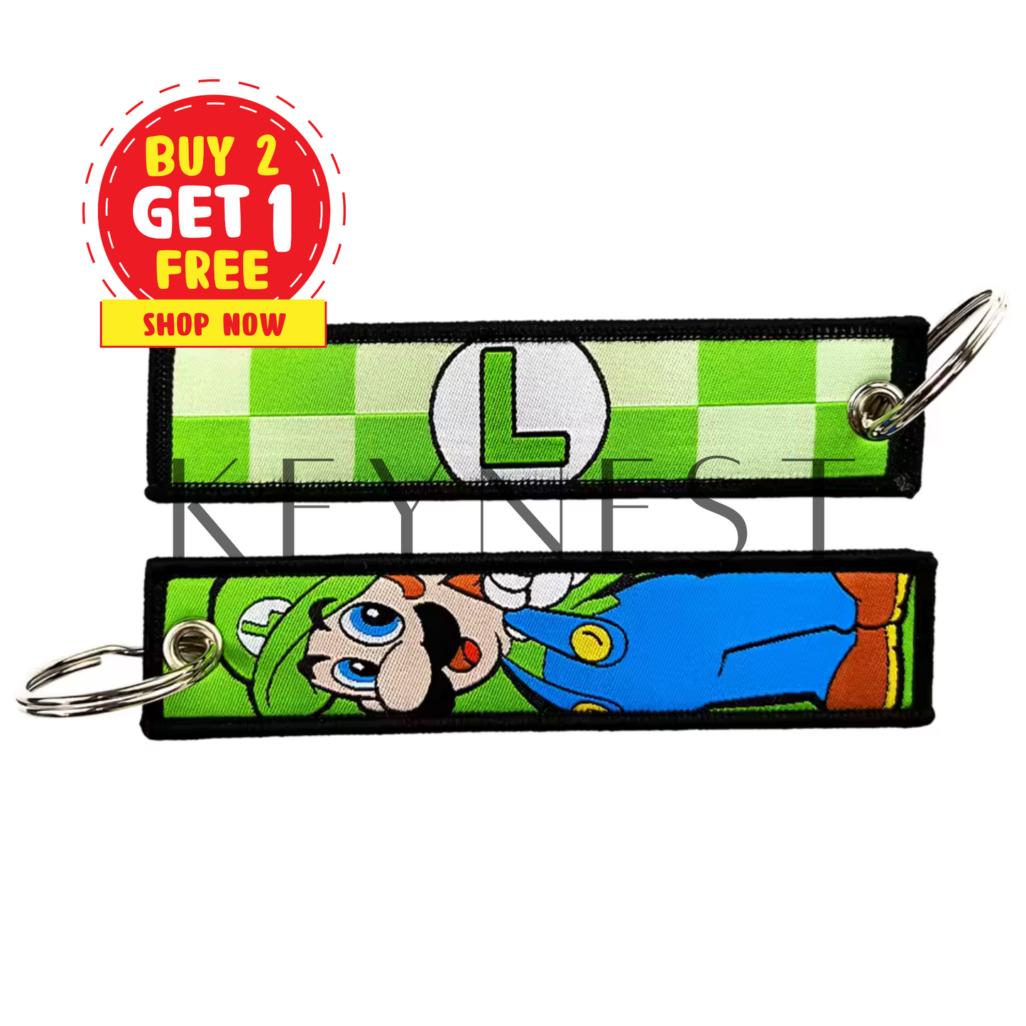 Long porte-clé Luigi – Luigi en mode courageux et déterminé 🍄💚
