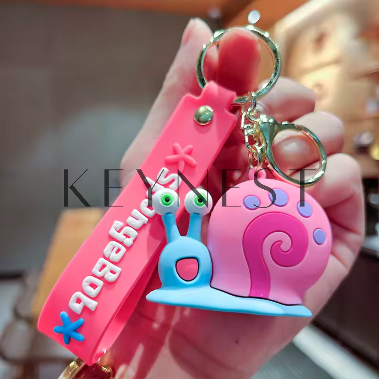 Porte-clé Gary et Sandy Bébé – 2 modèles disponibles pour les fans de Bikini Bottom 🐌🐿️