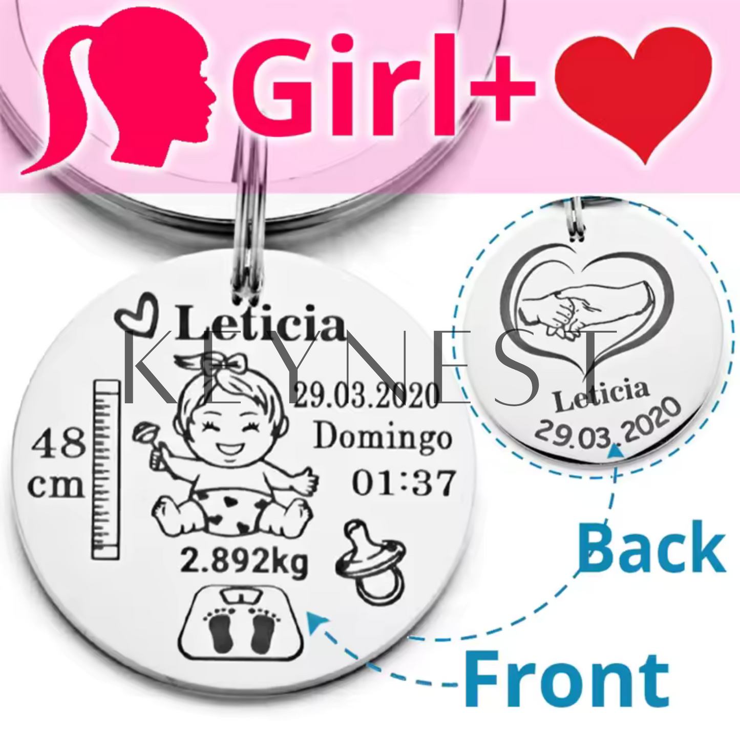 Porte-clé avec votre bébé (5 modèles disponibles) 👶🗝️
