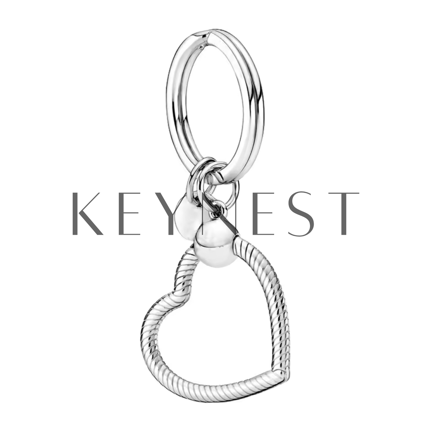 Porte-clé pour Charms – Design Cœur Élégant 🔗