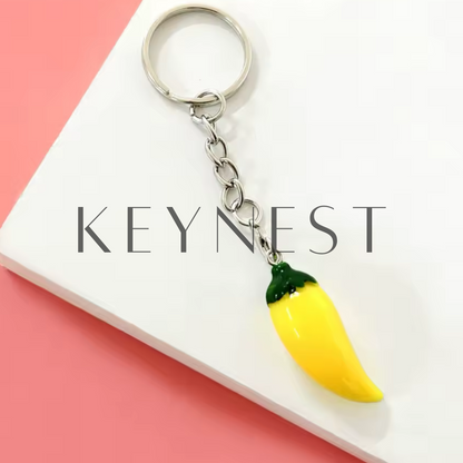 Porte-clé Piment – Rouge, Vert ou Jaune 🌶️