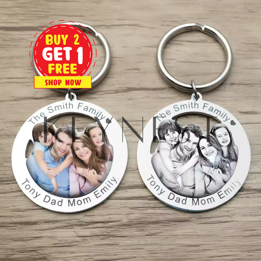 Porte-clé personnalisé avec photo et texte (2 coloris disponibles) 📷